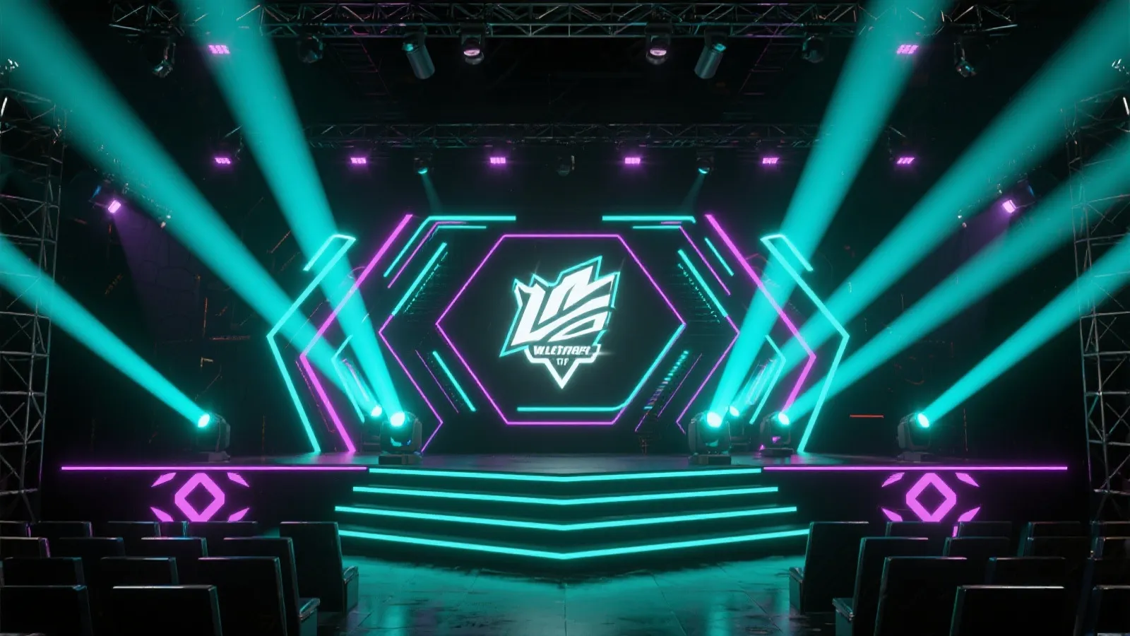 电竞舞台氛围图